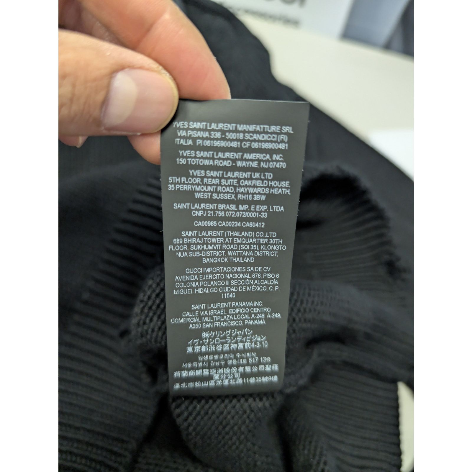 Saint Laurent Paris o1rshd1 Distressed Cotton Knit Crew-Neck Sweater in Black Size US M / EU 48-50 / 2 - 22 Thumbnail