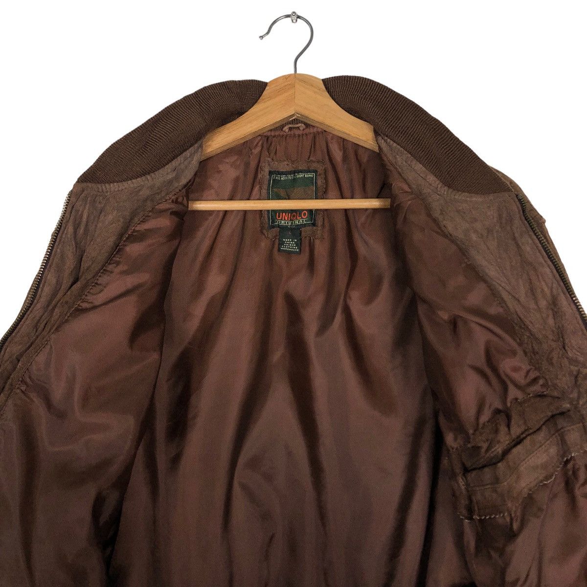 Japanese Brand 🔥Vtg Bomber Leather Jacket Uniqlo Japan Issey Miyake Size US L / EU 52-54 / 3 - 12 Thumbnail