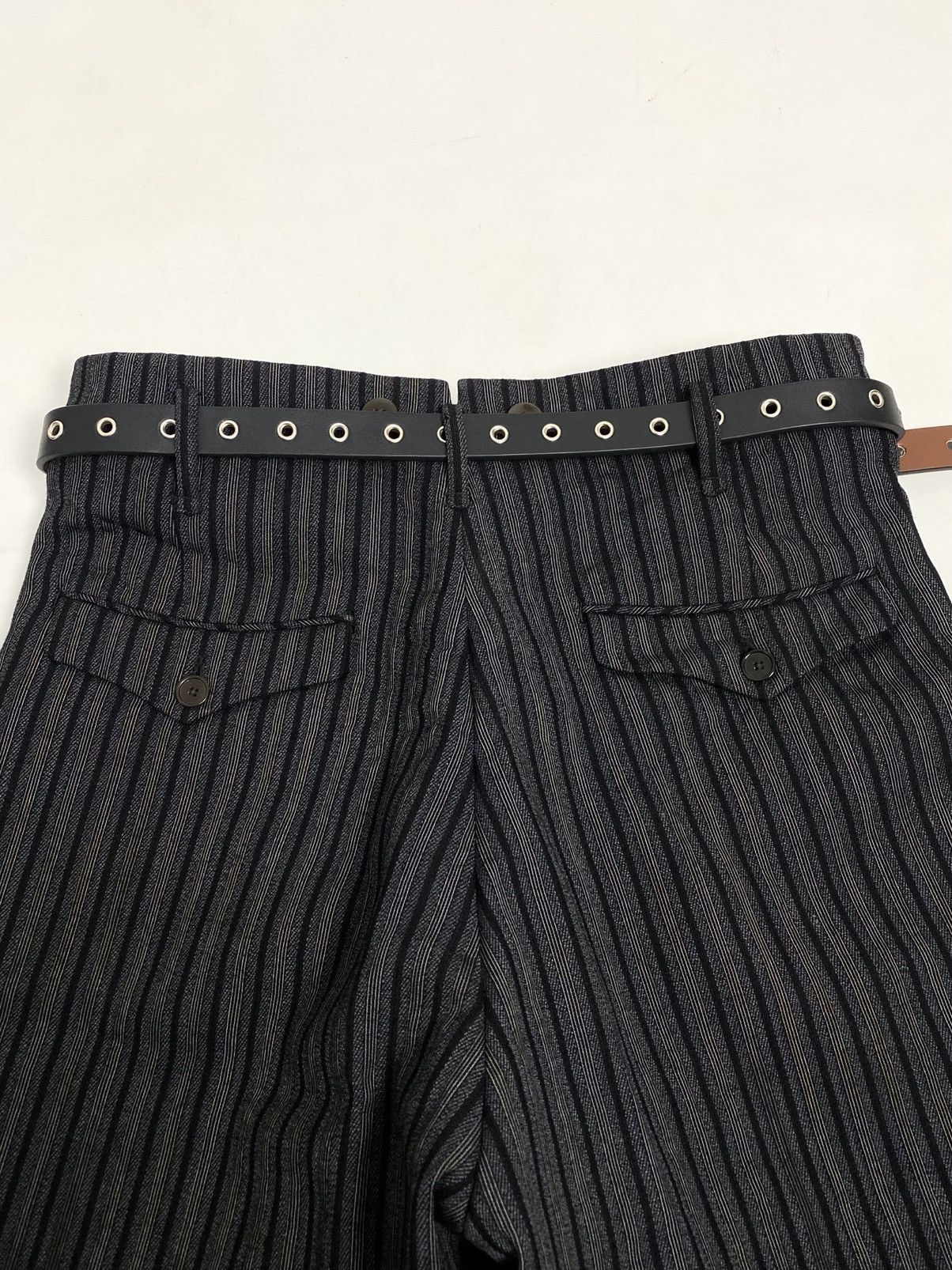Japanese Brand 🇯🇵Vtg 1960s🇯🇵 Pleated Pants Shorts Pinstripe Heavyweight Wool Size US 30 / EU 46 - 5 Thumbnail