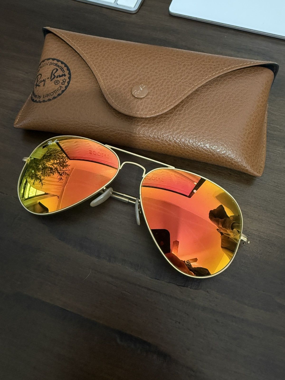 RayBan Red Flash Aviator Sunglasses Size ONE SIZE - 2 Thumbnail