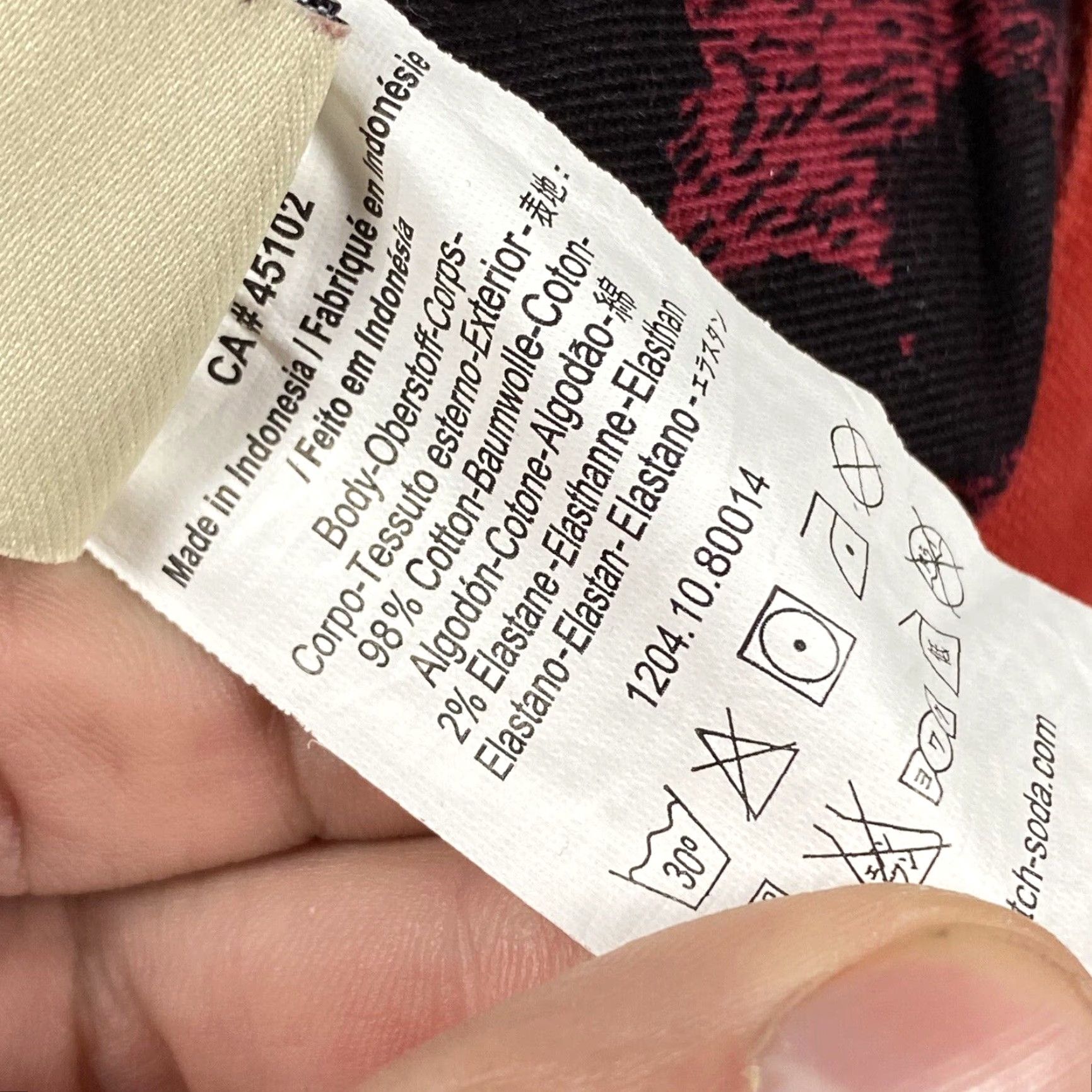 Scotch & Soda SCOTCH & SODA Extra-Slim Chino Pants 32x32 Cherry Red Cotton Pique Mens Size US 32 / EU 48 - 7 Thumbnail