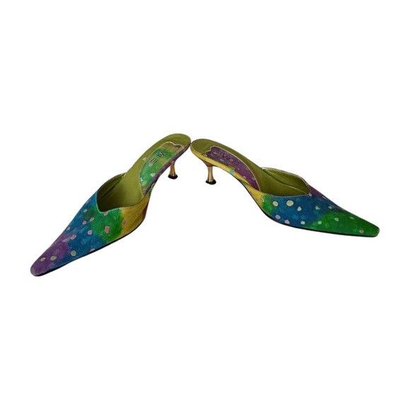 Other Y2K Rainbow Polka Dot Pointed Toe Mules Size US 6 / IT 36 - 6 Thumbnail