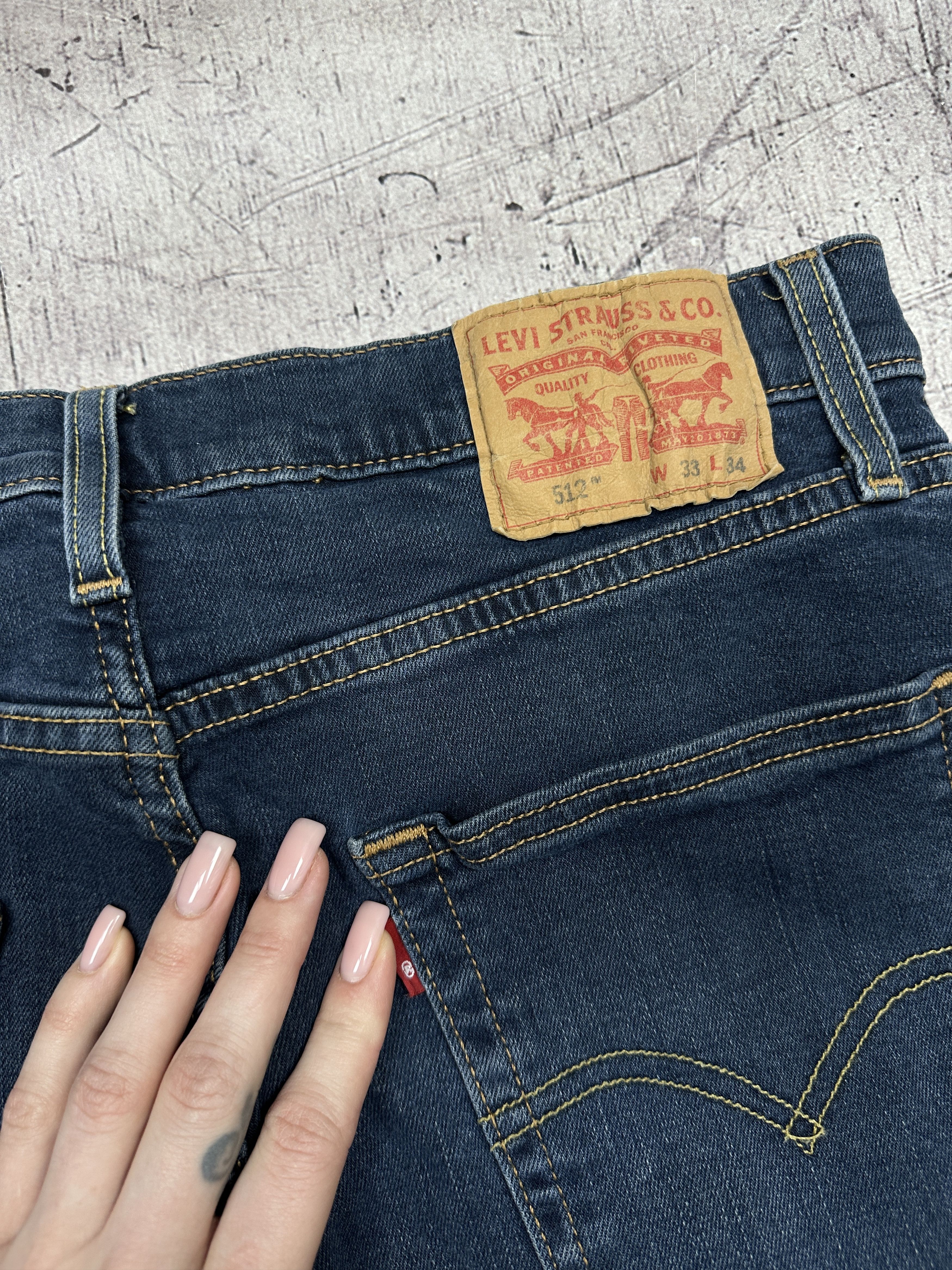 Levi's Levi's 512 Mens Denim Pants Jeans Size 33 x 34 Size US 33 - 3 Thumbnail