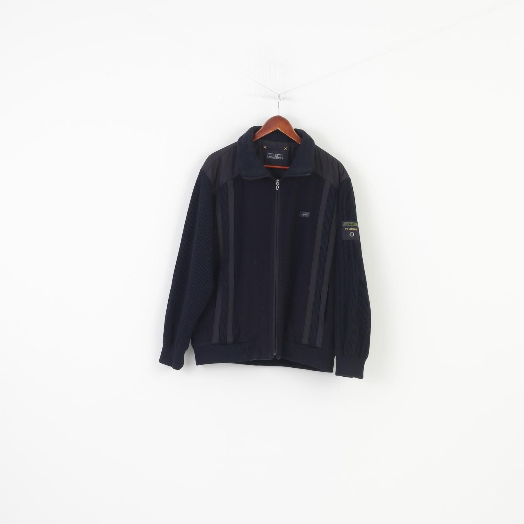 Vintage Claudio Campione Men L Sweater Navy Wool Vintage 0164 Size US L / EU 52-54 / 3 - 1 Thumbnail