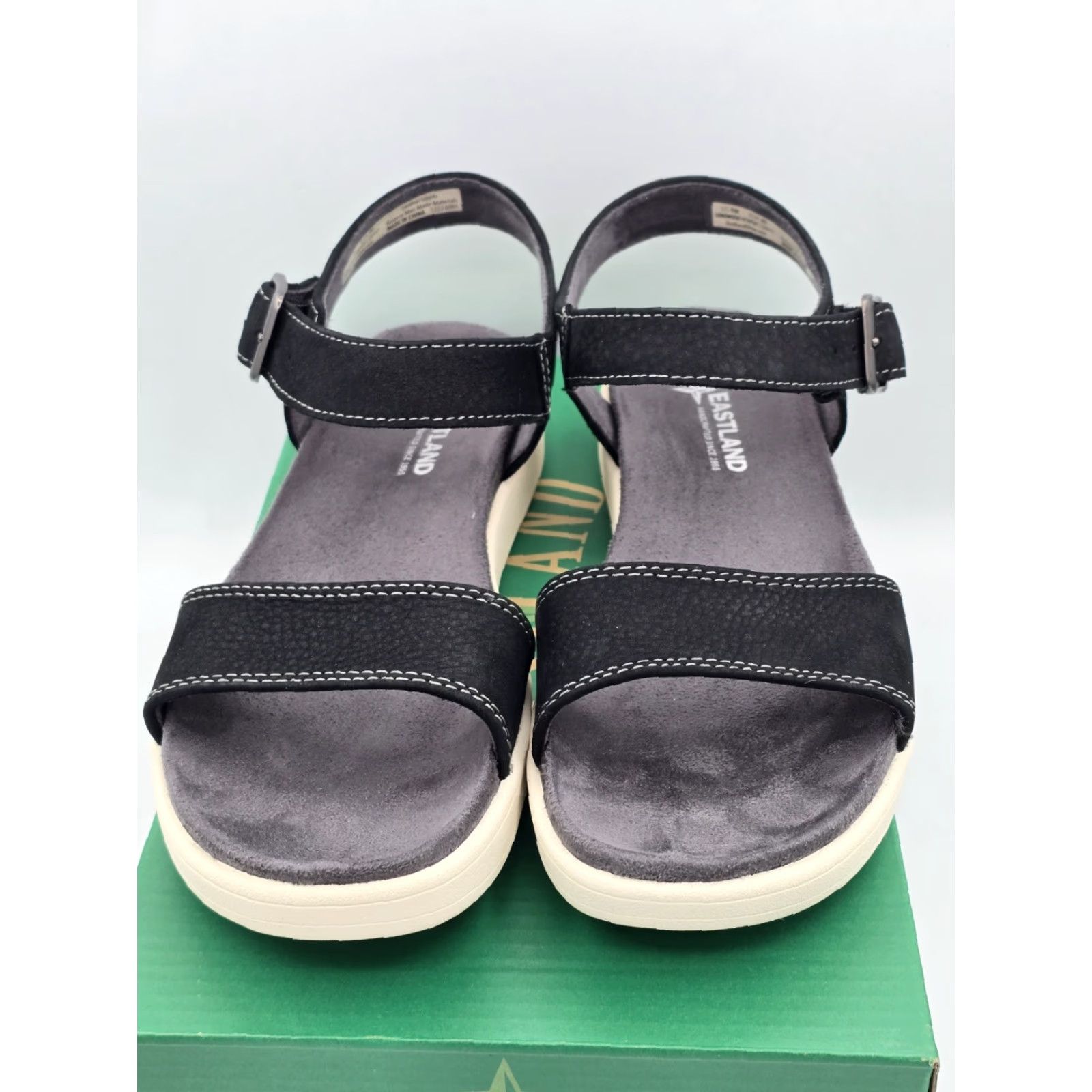 Eastland VINTAGE Eastland Women's Longwood Black Backstrap Slide Sandal Sz 9 M Size US 9 / IT 39 - 4 Thumbnail