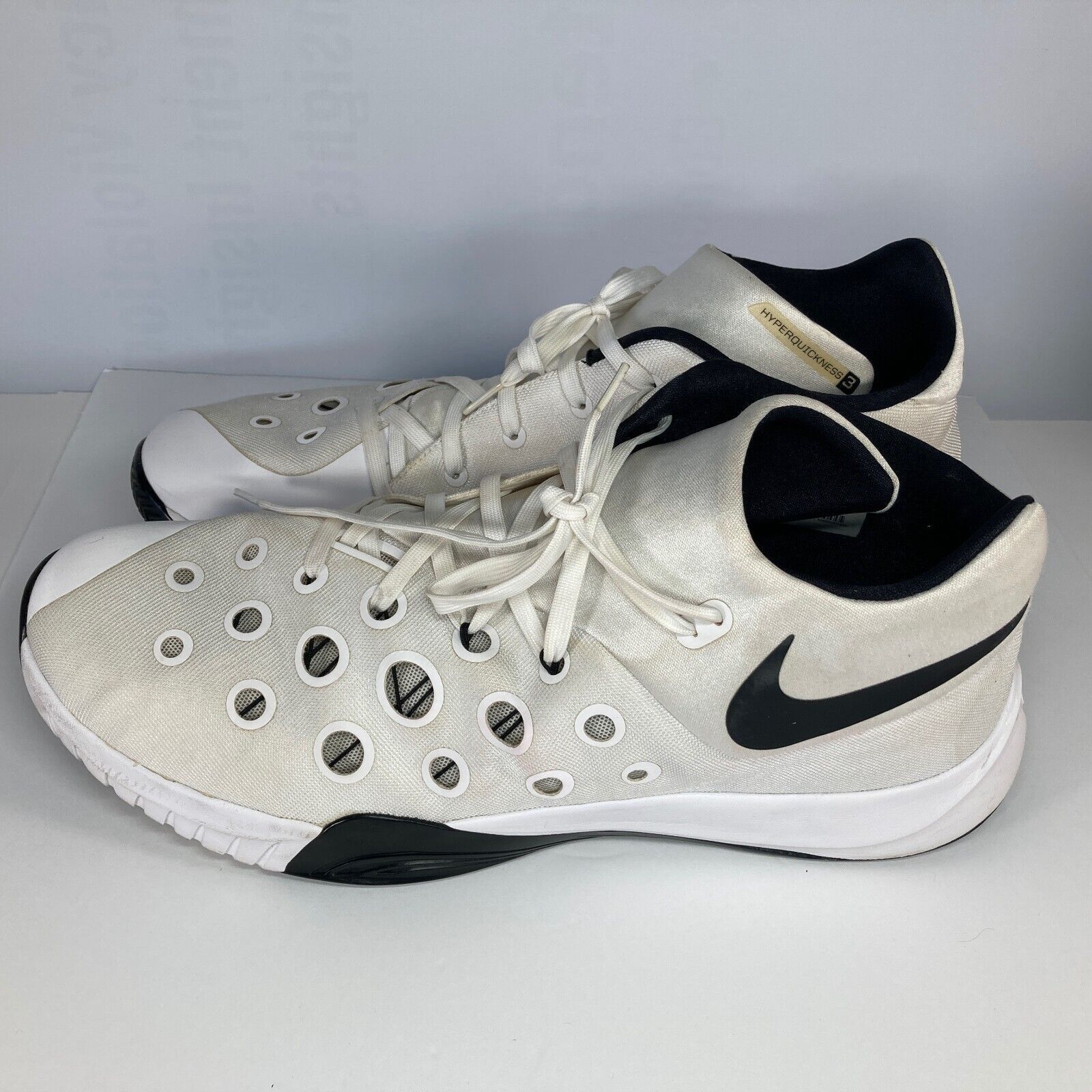 Nike Nike Zoom Hyperquickness 3 Size 18 Mens Basketball Shoes Wht Size US 15 / EU 48 - 2 Thumbnail