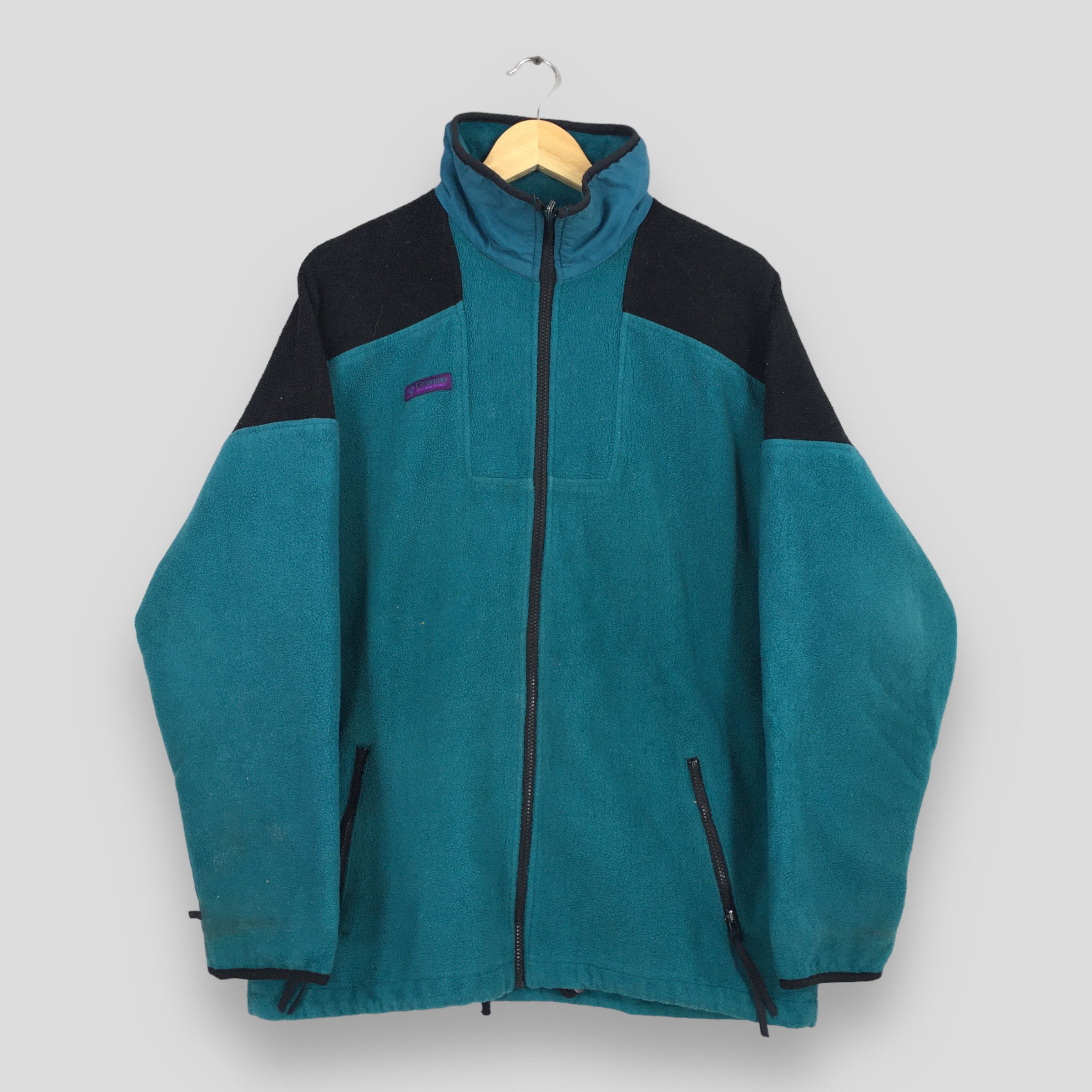 Veste Columbia Bomber Matelassée Polaire - Vintage 1990s - Vert Mousse - Taille L