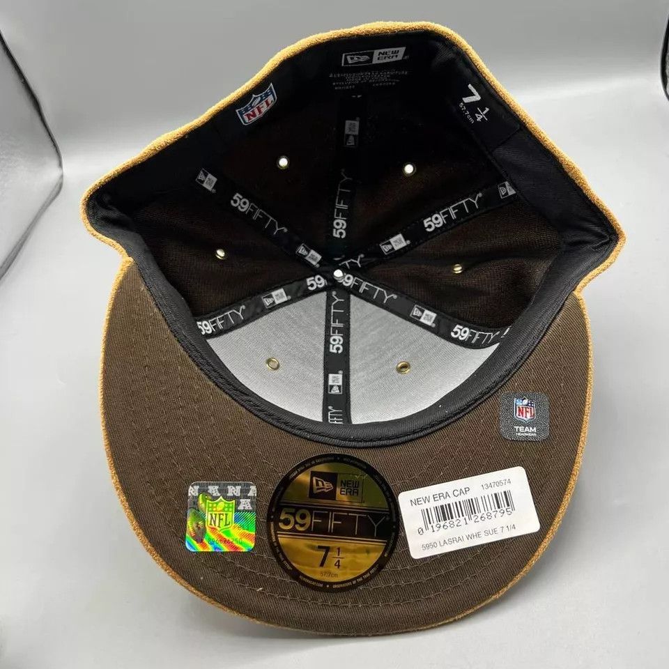 New Era Las Vegas Raiders Hat Men 7 1/4 Suede 59Fifty New Era Fitted Size ONE SIZE - 6 Thumbnail