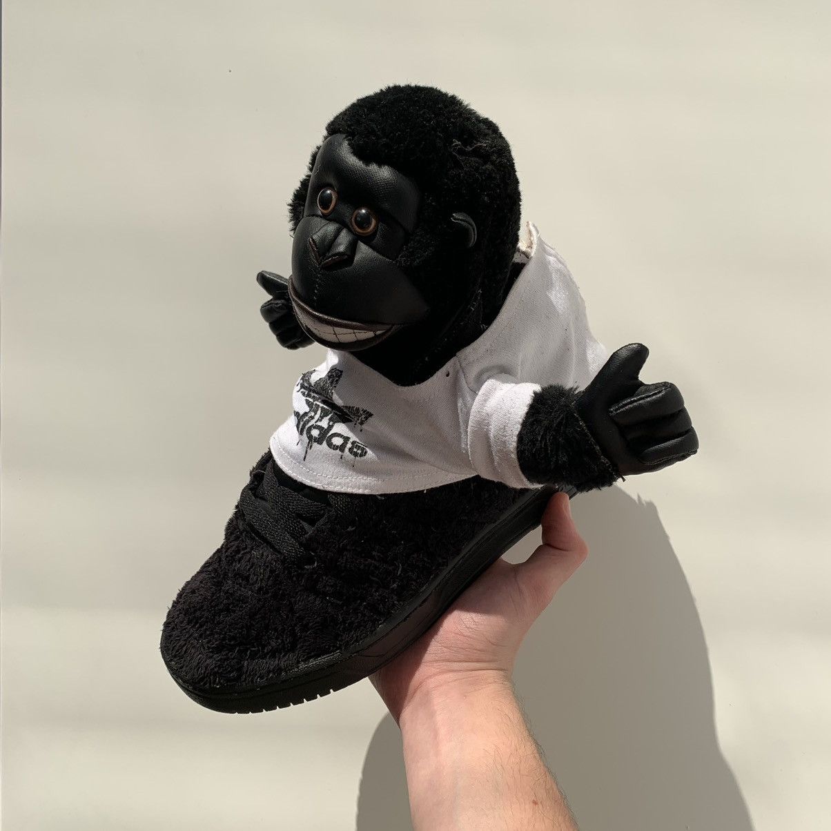 image of 2011 Adidas x Jeremy Scott Gorilla Shoes in Black, Women's (Size 7)