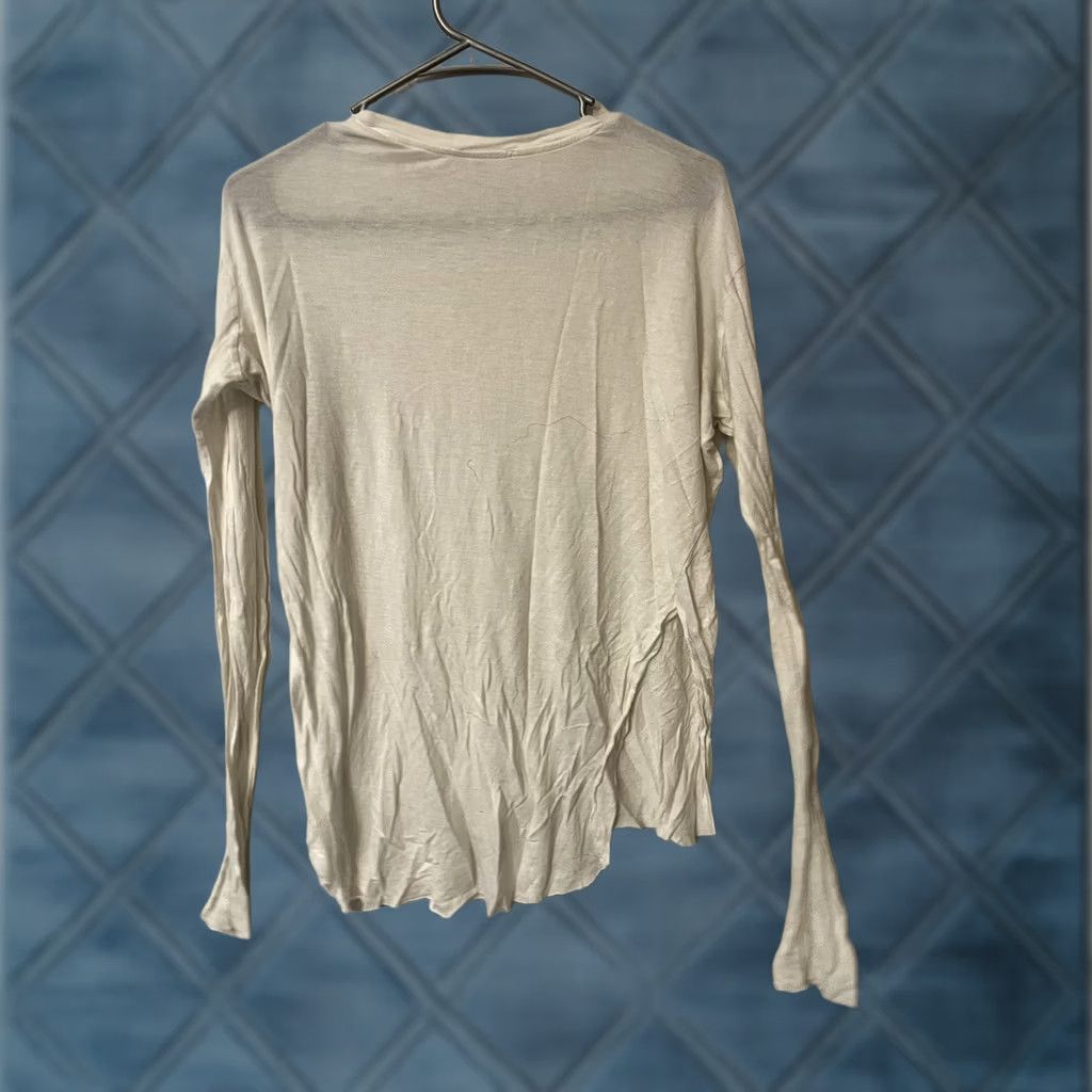 Zara Zara Solid White Knit Long Sleeve Top Womens Small Blouse Tight Knit S White Size S / US 4 / IT 40 - 1 Thumbnail