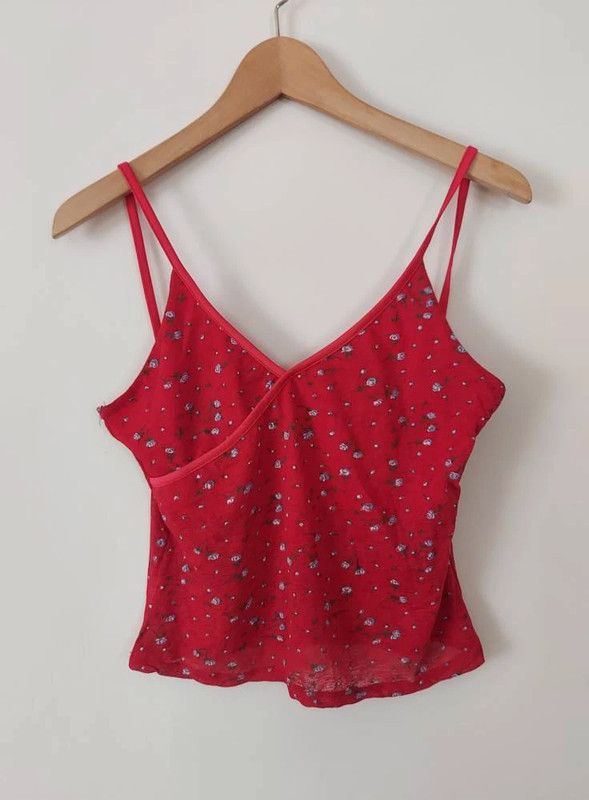 Vintage Red Rose red top S Size S / US 4 / IT 40 - 3 Thumbnail