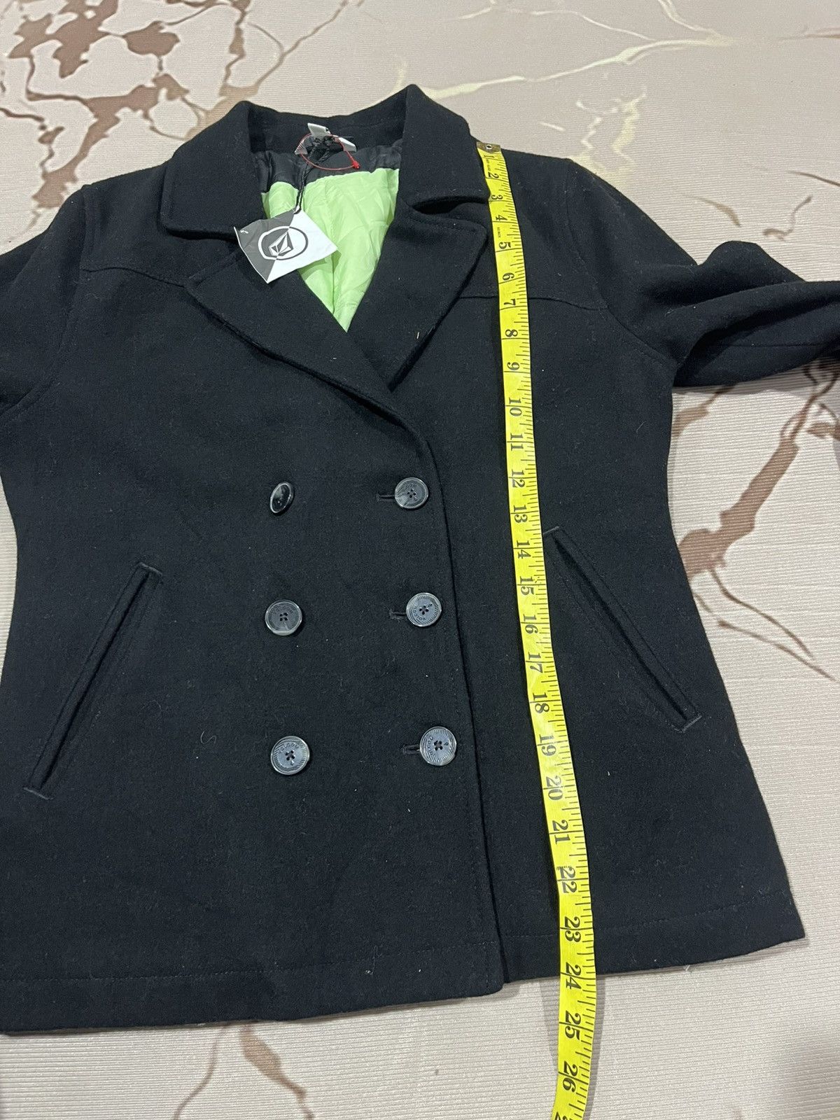 Volcom Volcom Wool Pea Coat Cropped Jacket Black Womens S Size S / US 4 / IT 40 - 17 Thumbnail