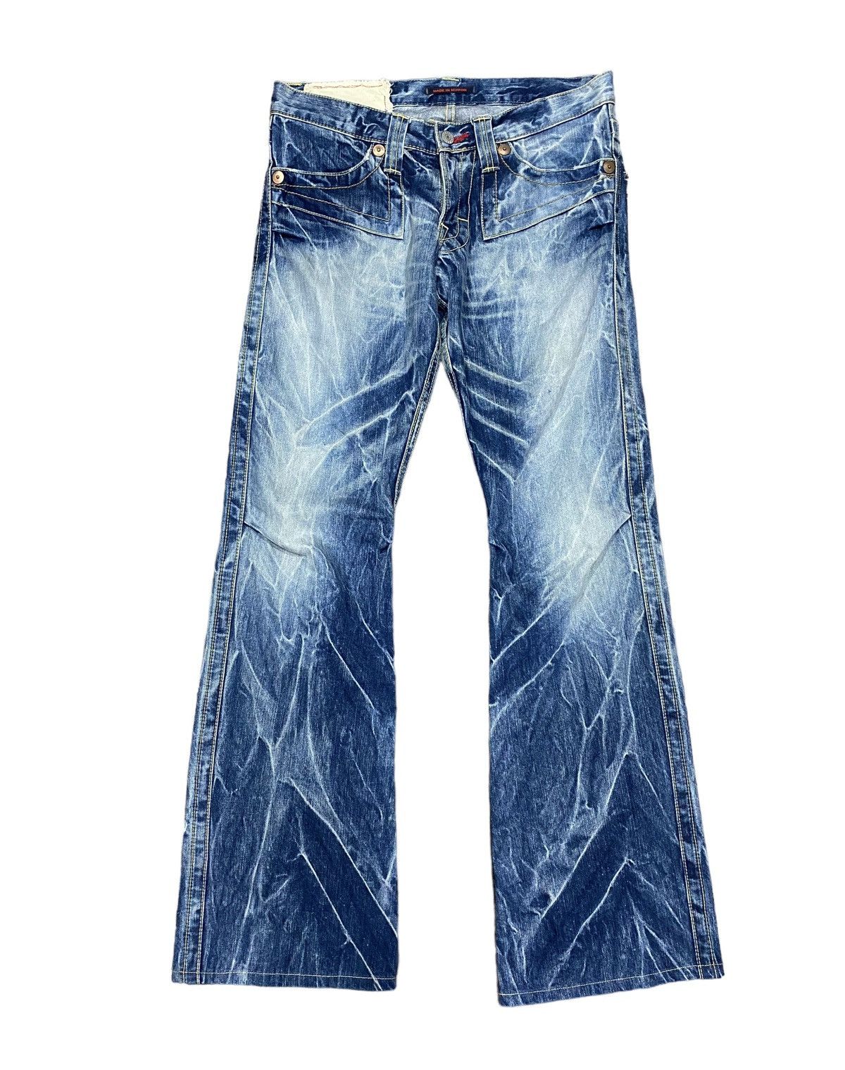Designer × Japanese Brand Blue Way Flare Boot Cut Ladies Denim Jeans W32” Size 32" / US 10 / IT 46 - 1 Thumbnail