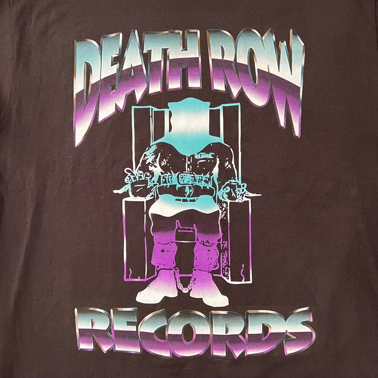 Vintage Vintage Death Row Logo T-shirt L (reprint) Size US L / EU 52-54 / 3 - 2 Thumbnail