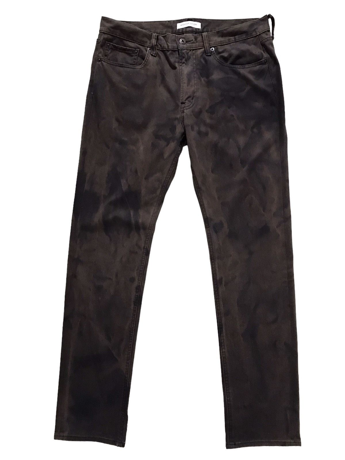 Japanese Brand GU Wonder Shape Acid Wash The Circle Stretch Pants Size US 34 / EU 50 - 1 Thumbnail