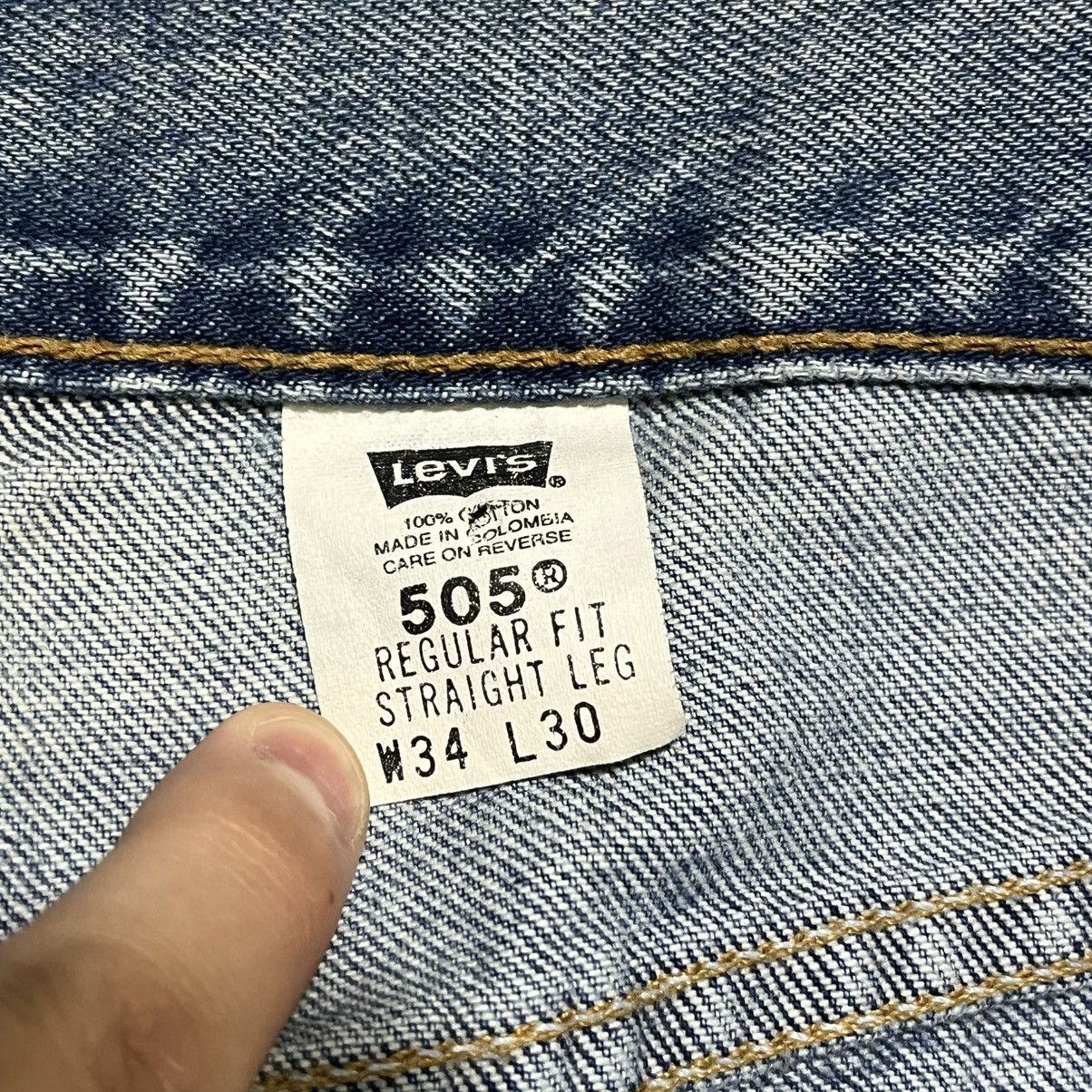 Levi's VINTAGE 90s LEVI'S 505 REGULAR FIT STRAIGHT LEG BLUE JEANS Size US 34 / EU 50 - 9 Thumbnail