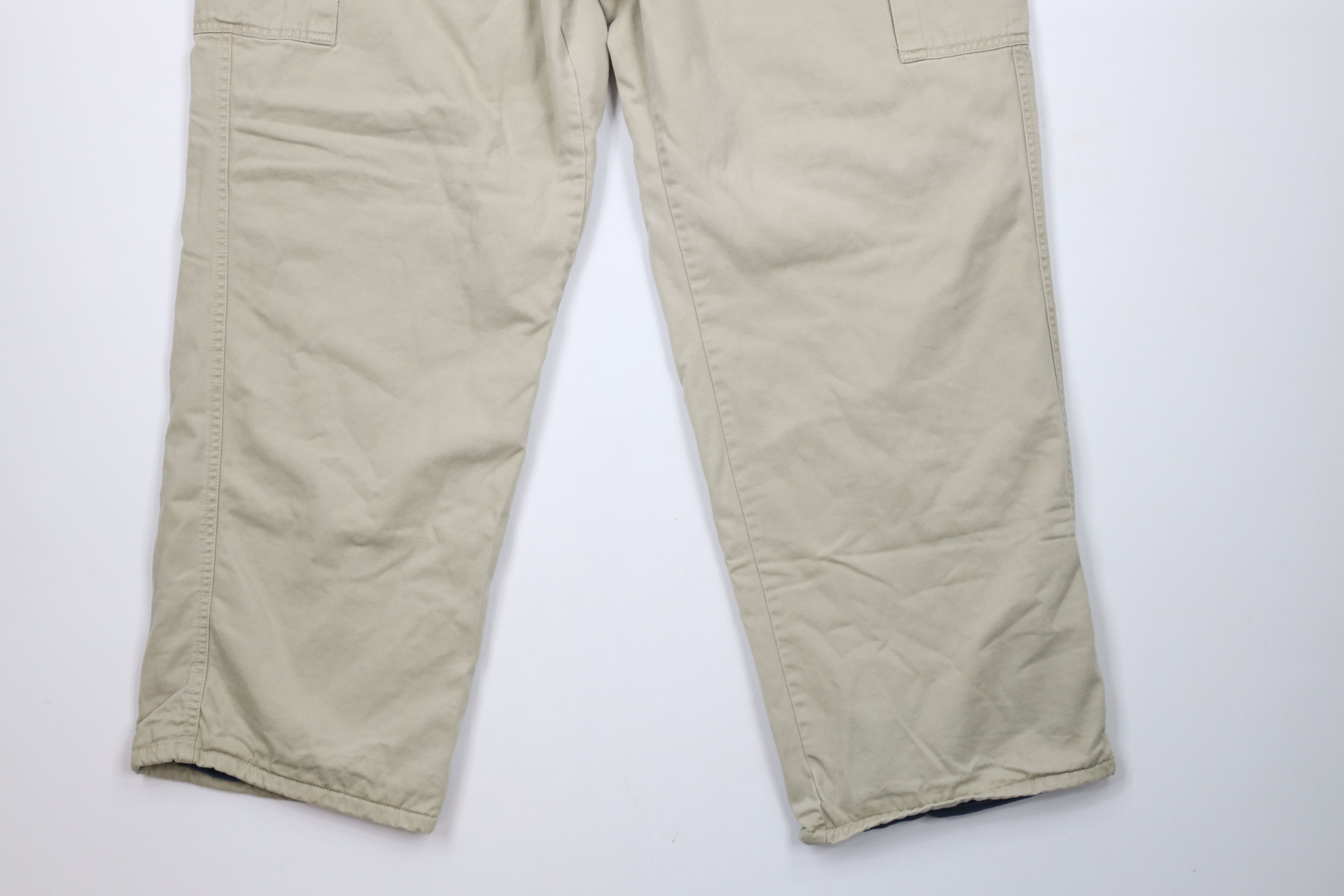 Gap × Vintage Vintage 90s Gap Lined Wide Leg Cargo Pants Beige Cotton Size US 40 / EU 56 - 4 Thumbnail