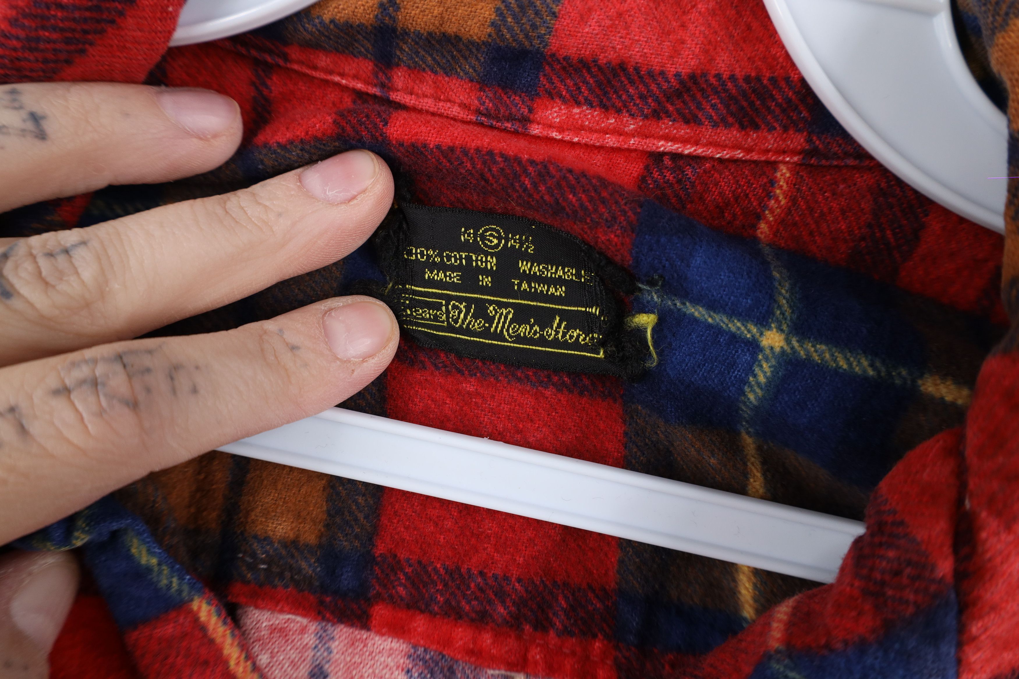 Vintage Vintage 60s 70s Streetwear Collared Button Shirt Plaid Size US S / EU 44-46 / 1 - 9 Thumbnail