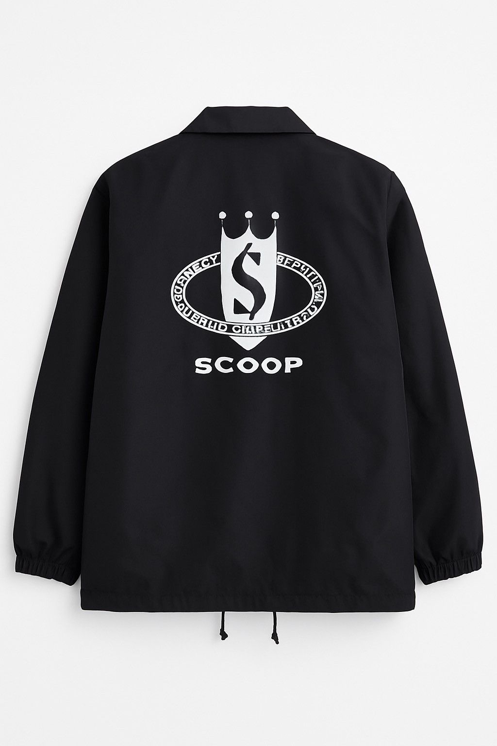 SCOOP Vintage Scoop Black Nylon Coach Jacket with Crown Logo Size US M / EU 48-50 / 2 - 1 Thumbnail