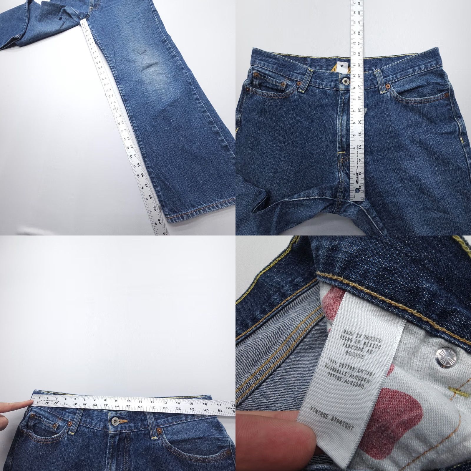 Lucky Brand Lucky Brand Vintage Jeans Mens 33 x 30 Dark Wash Straight 5-Pocket Denim Blue Computer Size US 33 - 8 Thumbnail