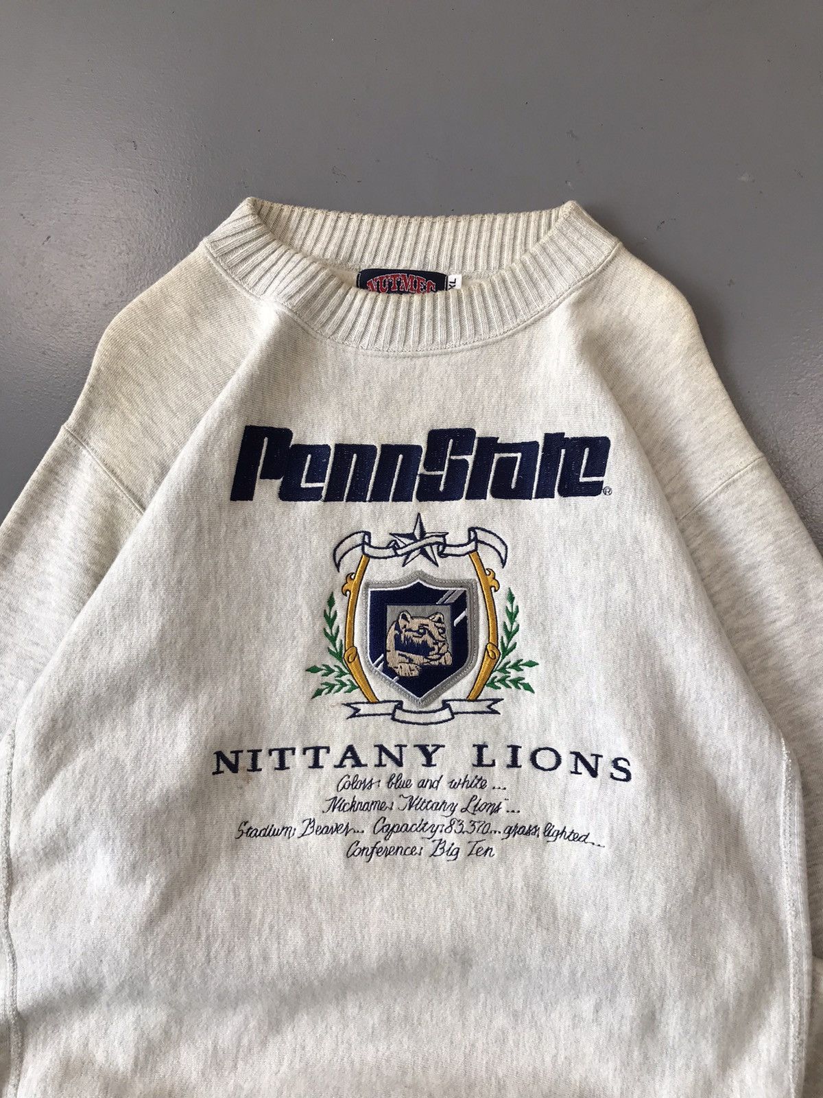 Nutmeg × Vintage Vintage 90s nutmeg nittany lions spell out crew neck Size US XL / EU 56 / 4 - 2 Thumbnail