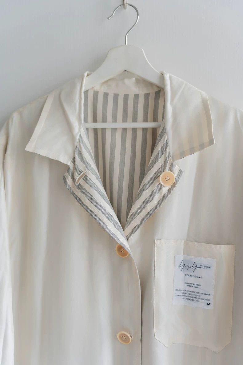 Yohji Yamamoto Yohji Yamamoto Yohji Yamamoto Striped Silk Reversible Jack Size US M / EU 48-50 / 2 - 6 Thumbnail