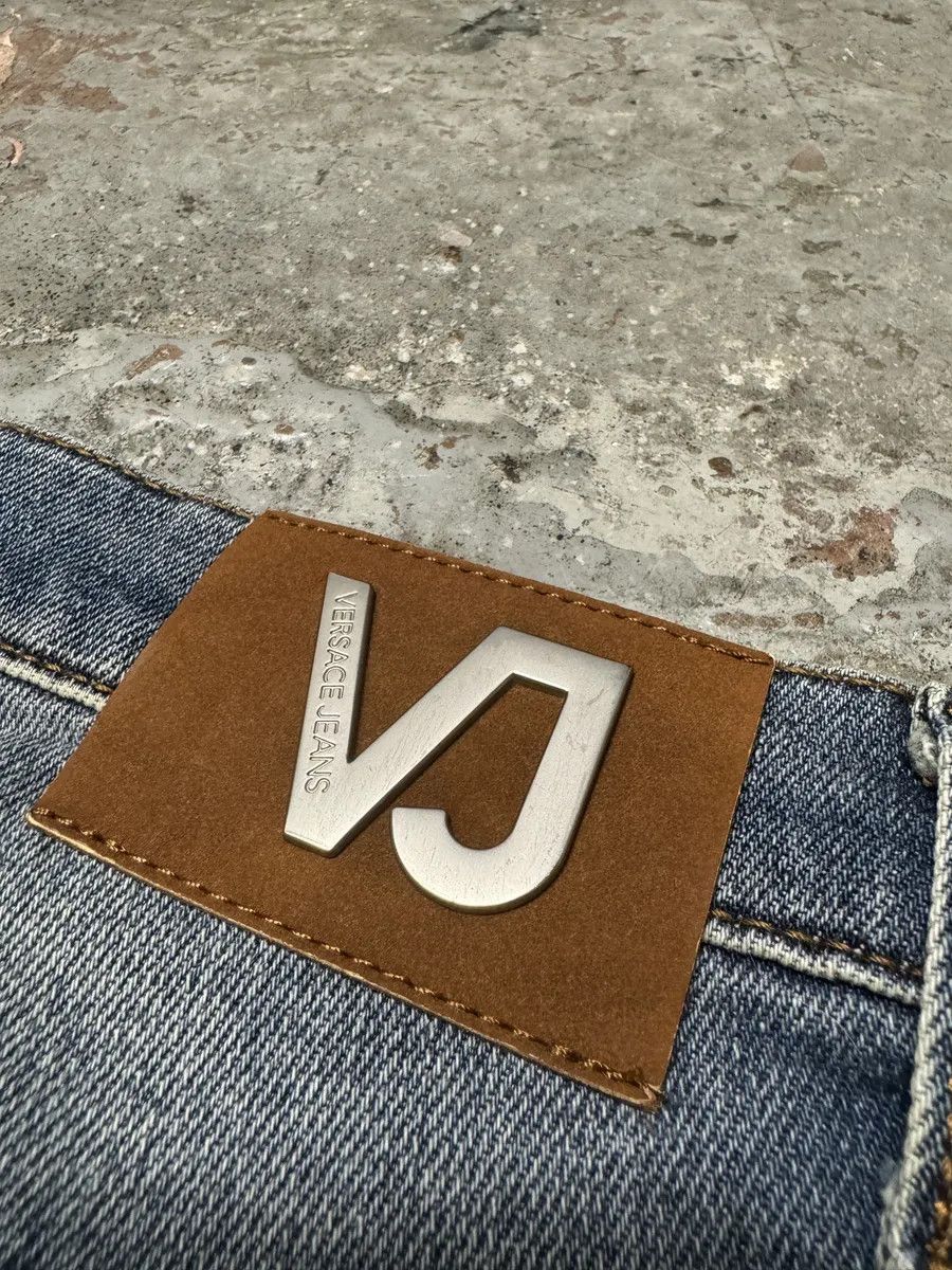 Versace Versace Blue Ripped Denim Jeans Size US 31 - 9 Thumbnail