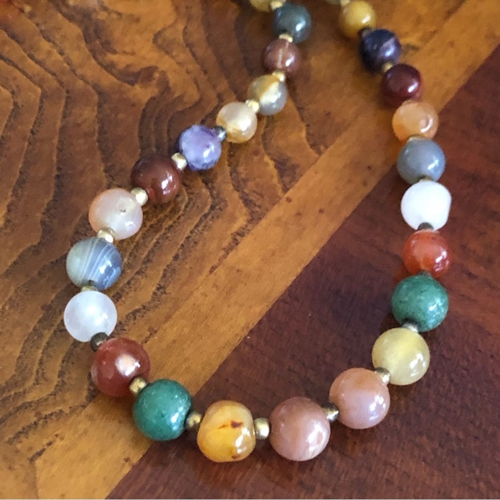 Vintage Vintage hand crafted genuine stone agate necklace Size ONE SIZE - 10 Thumbnail