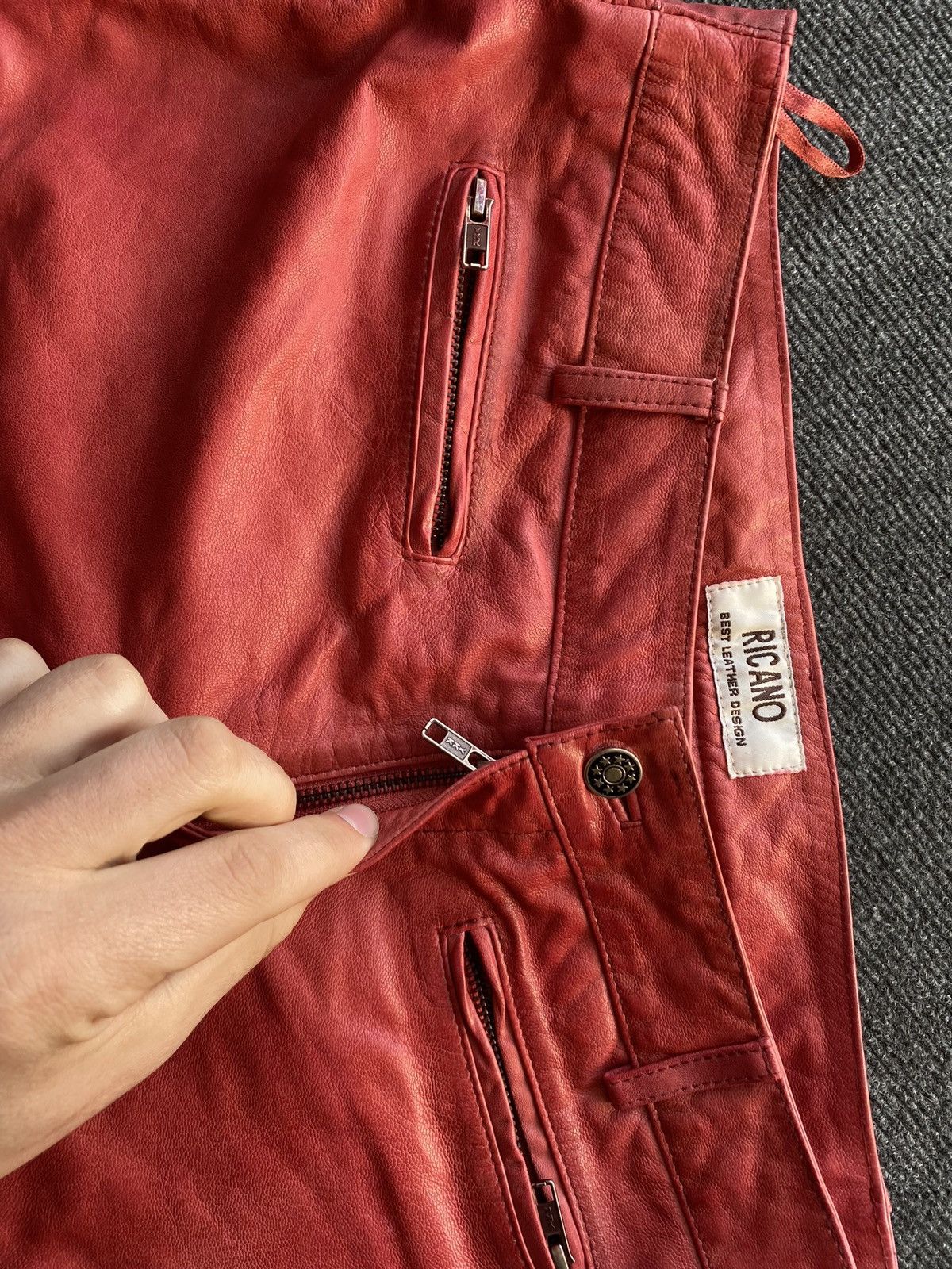 Japanese Brand 🔥Ricano Opium Punk Moto Racing Leather Pants 32 Goth emo Size 32" / US 10 / IT 46 - 21 Thumbnail