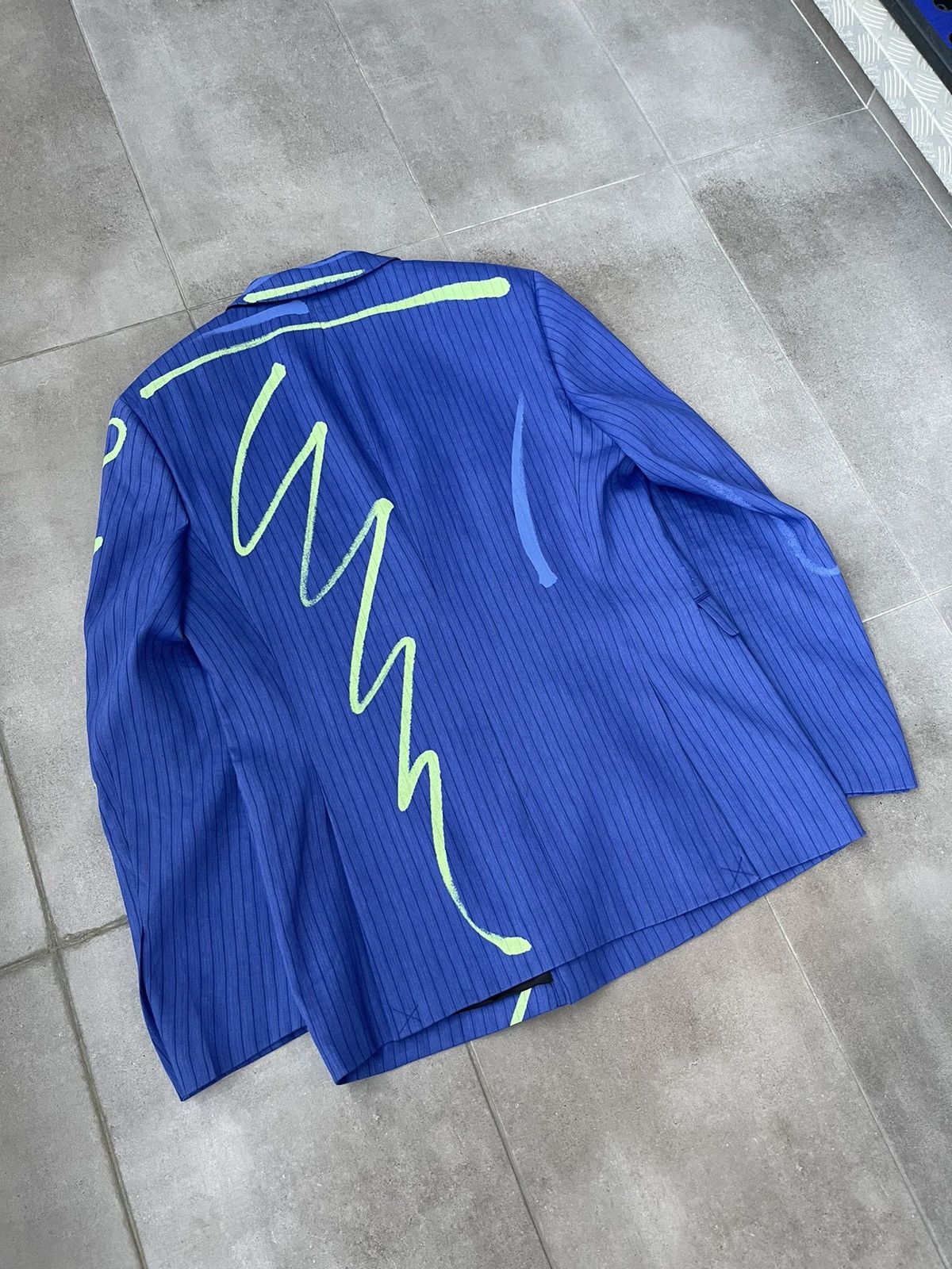 Moschino !DS! AW22 Moschino Graphic Print Double Breasted Blue Blazer Size US M / EU 48-50 / 2 - 13 Thumbnail