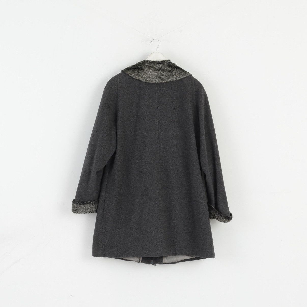 Vintage Vintage Women 44 18 Coat Grey Wool Cashmere 6343 Size XXL / US 16-18 / IT 52-54 - 8 Thumbnail