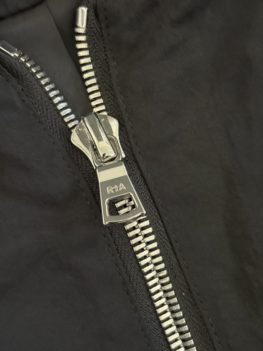 Rta RtA Black Women's Bomber Jacket with Silver Hardware NWT Size XXL / US 16-18 / IT 52-54 - 4 Thumbnail