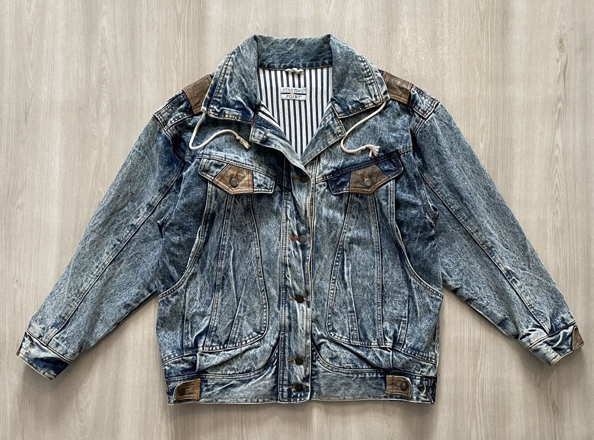 Vintage Vintage Starting Point Denim Jacket Sz L Size US L / EU 52-54 / 3 - 2 Thumbnail