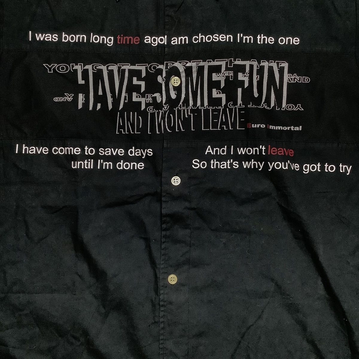 Hysteric Glamour × If Six Was Nine × Japanese Brand Y2k Euroimmortal ifsixwasnine poem shirt Size US L / EU 52-54 / 3 - 5 Thumbnail