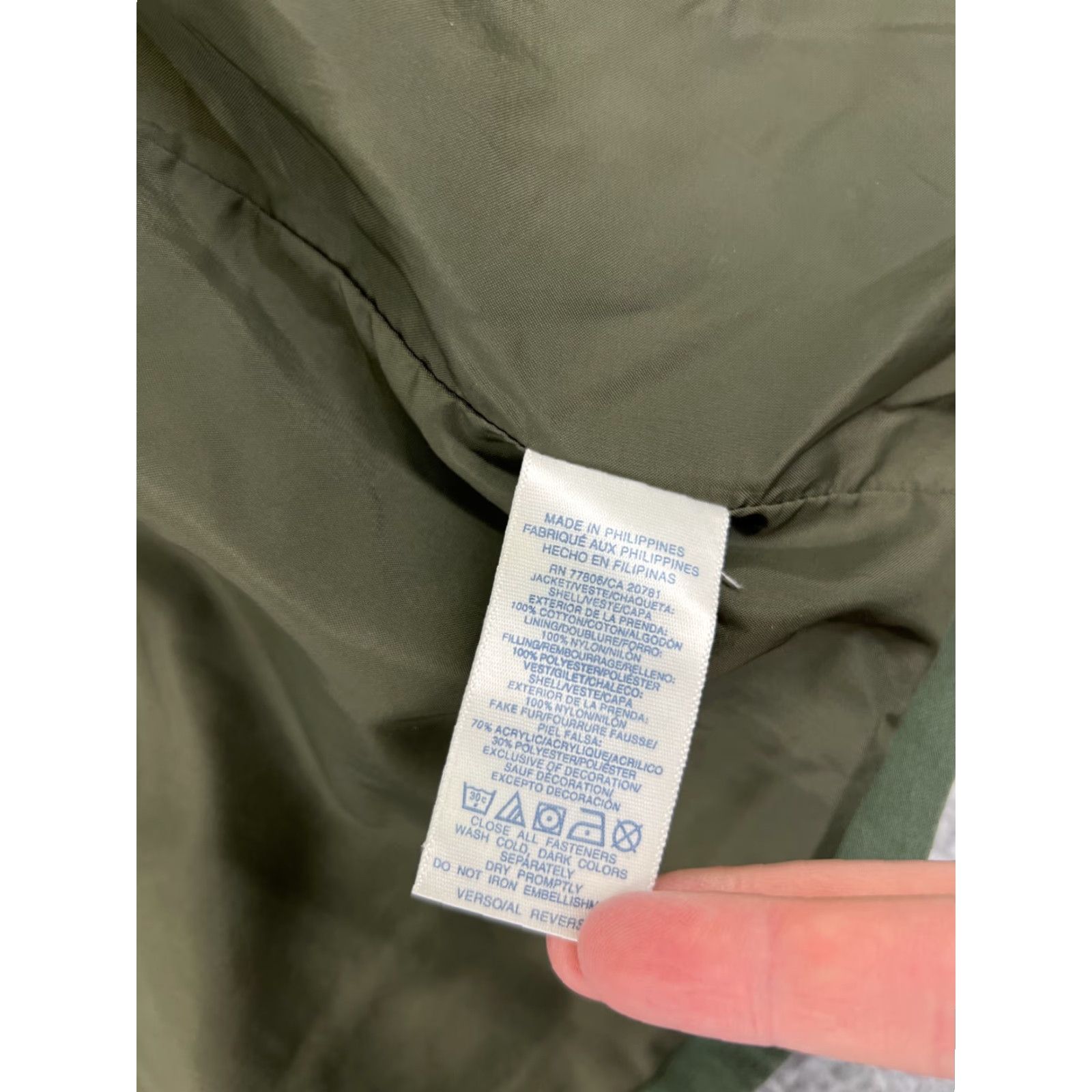 Tommy Hilfiger Tommy Hilfiger Jacket Womens XL Green Army Fleece 3-in-1 Full Zip Casual Pockets Long Sleeve Shell Cotton Nylon Lining Size XL / US 12-14 / IT 48-50 - 4 Thumbnail