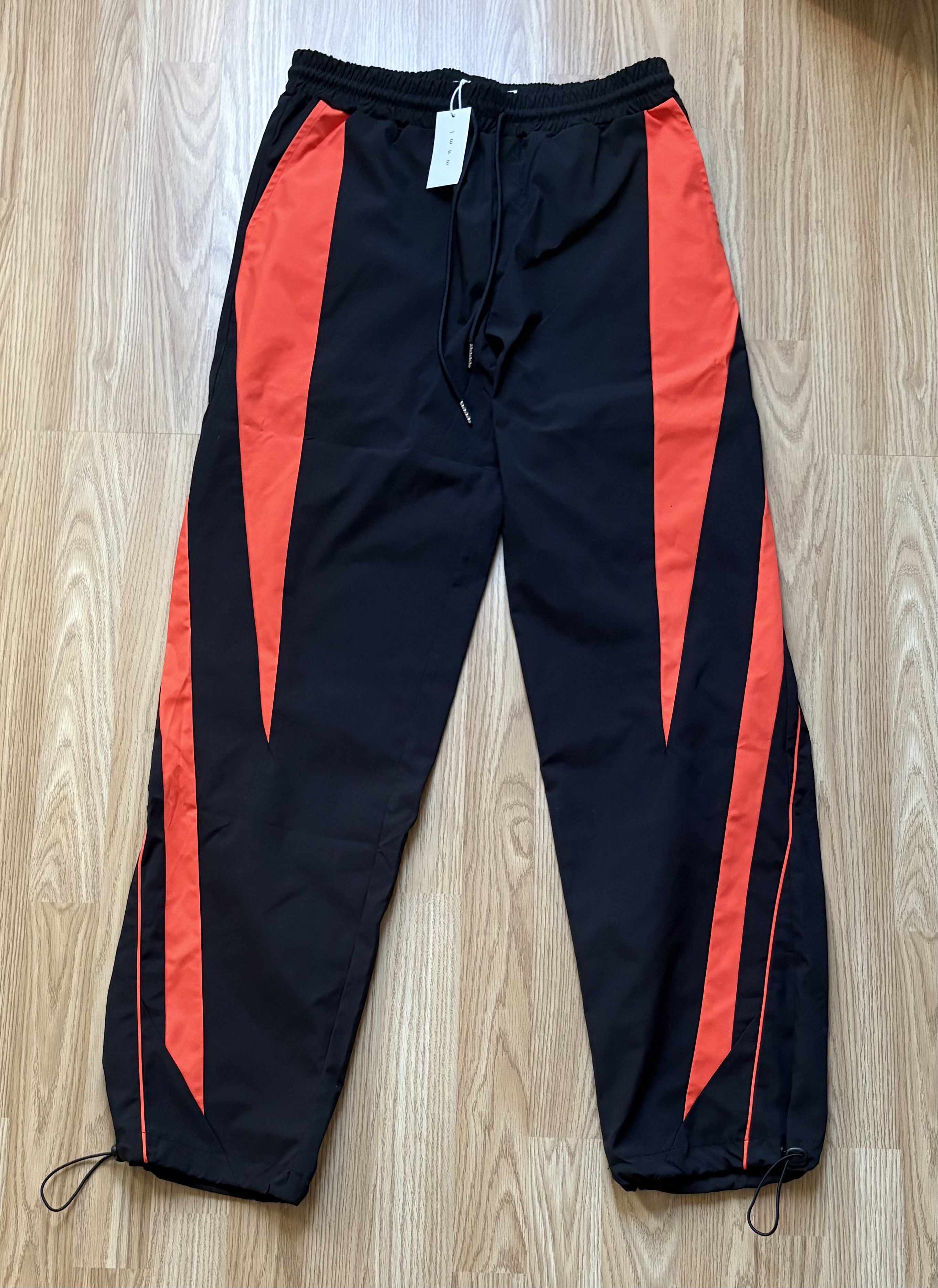 MNML MNML Tiger Stripe Track Pants - Black/Orange Size US 32 / EU 48 - 1 Thumbnail