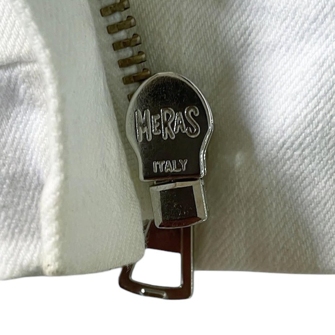 Maison Margiela FINAL DROP‼️Maison Margiela 5 Zip White Cotton Biker Jacket Size US S / EU 44-46 / 1 - 8 Thumbnail