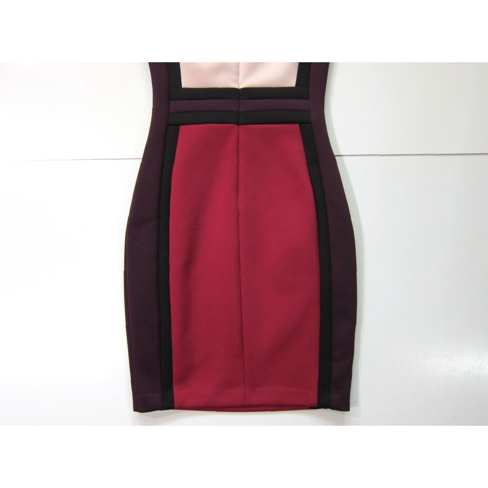 Calvin Klein Calvin Klein Dress Women Sleeveless Pink Black Stretch Fitted Pencil Straight Midi 4"} Size S / US 4 / IT 40 - 5 Thumbnail
