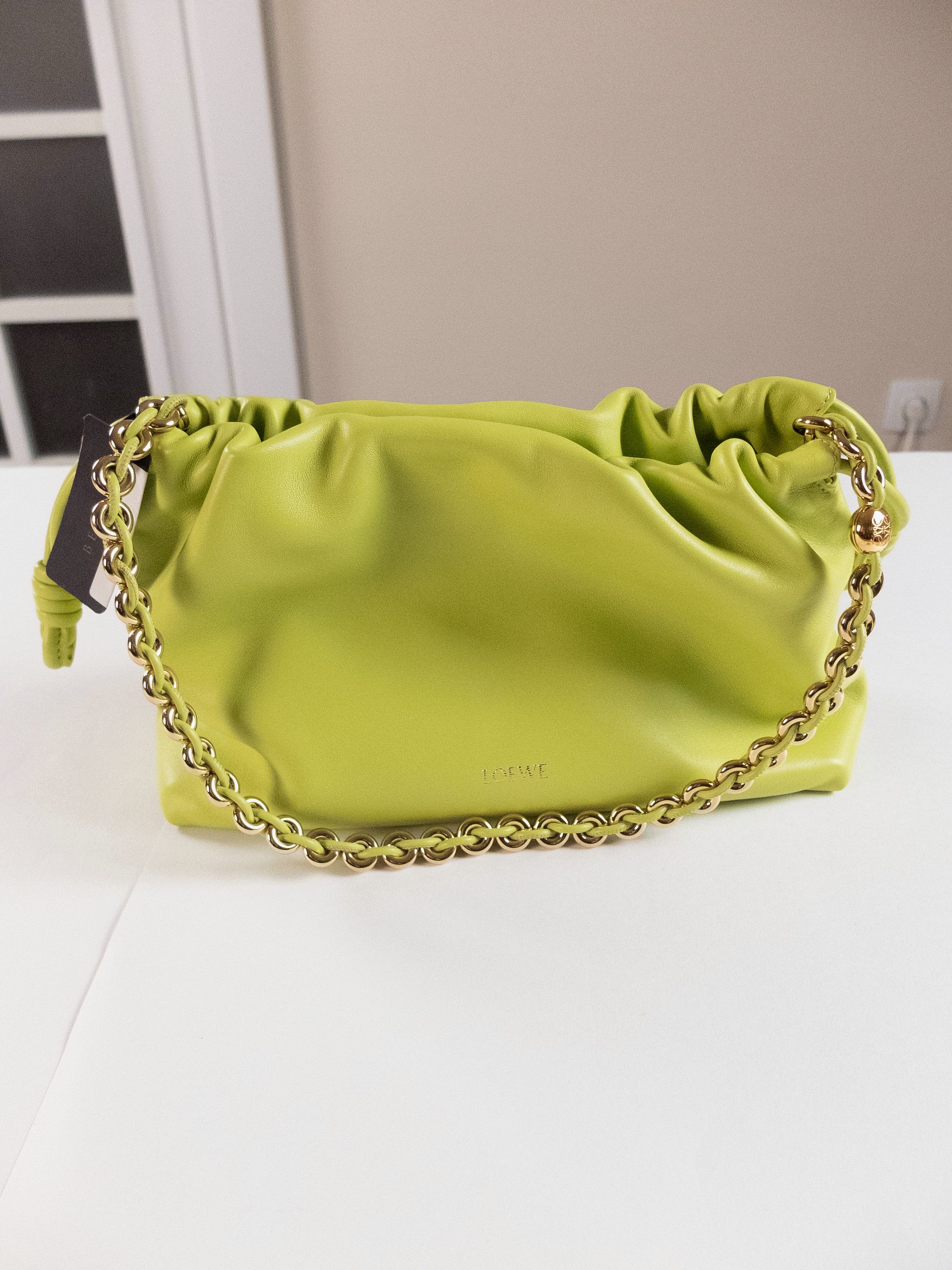 Loewe LOEWE Flamenco anise green leather shoulder bag authentic Size ONE SIZE - 7 Thumbnail
