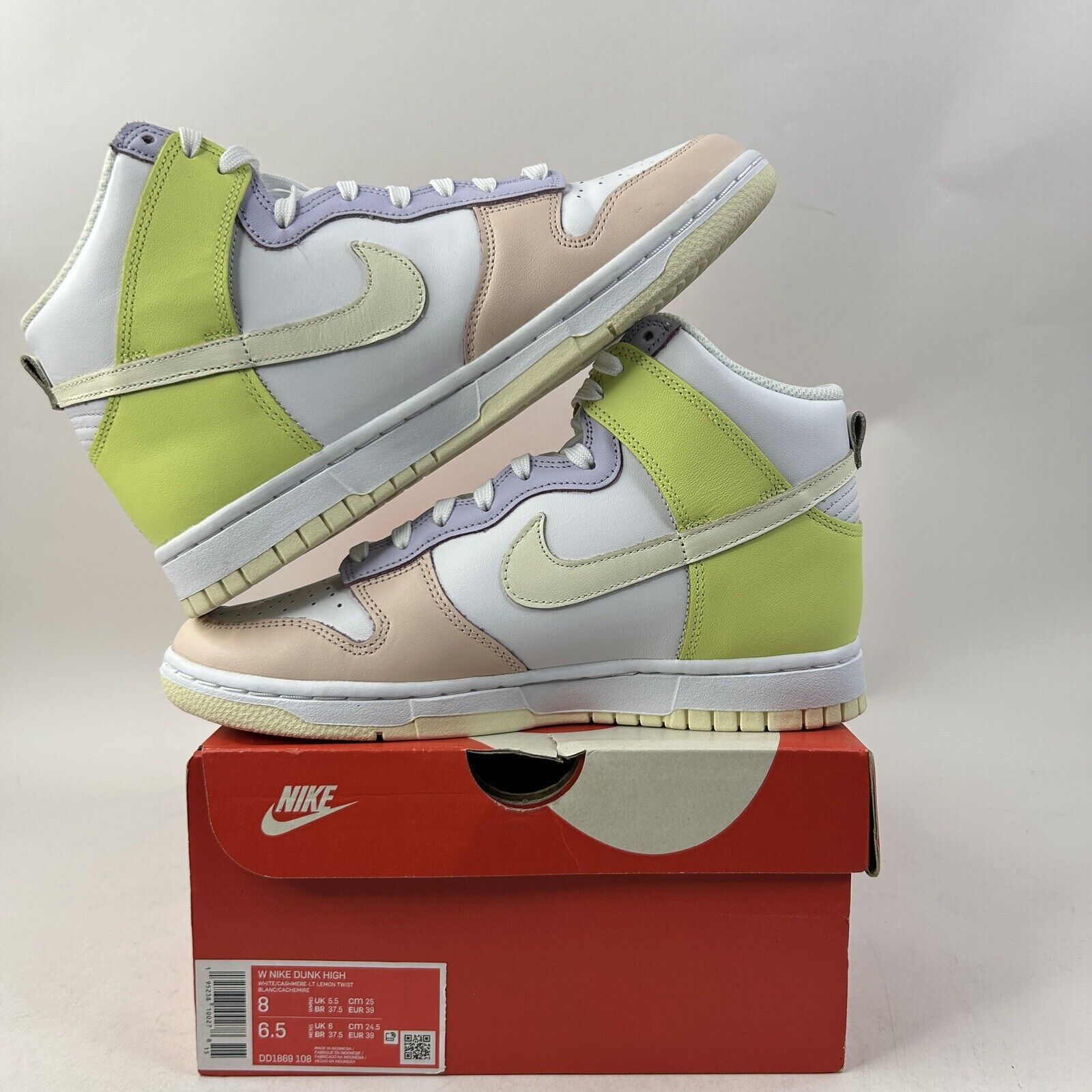 Nike Nike Dunk High WMNS “Cashmere/Lemon Twist” 2024 Size US 8 / IT 38 - 3 Thumbnail