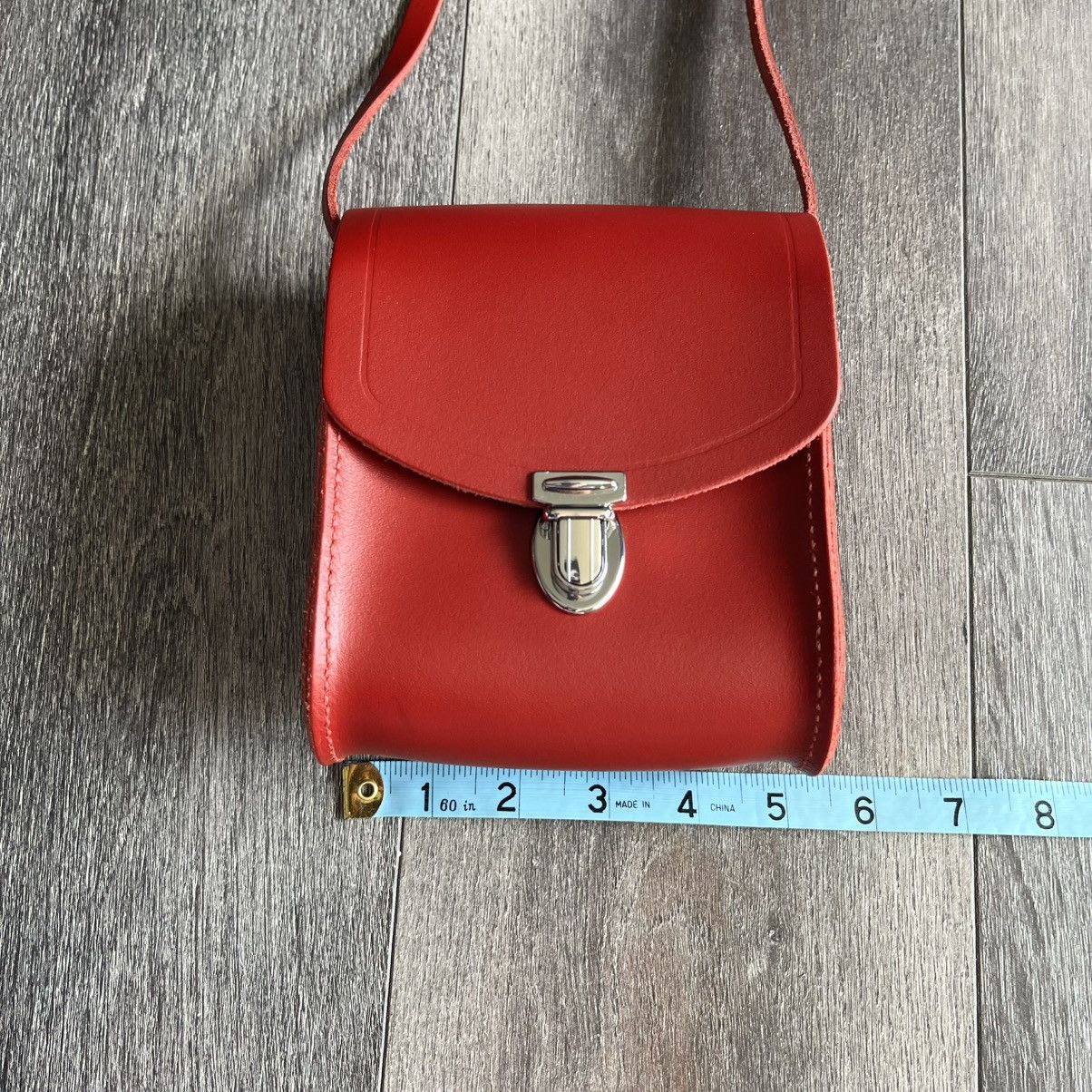 Cambridge Satchel Company × Designer × Genuine Leather Cambridge Satchel Company Red Push Lock Crossbody Small Bag Size ONE SIZE - 10 Thumbnail