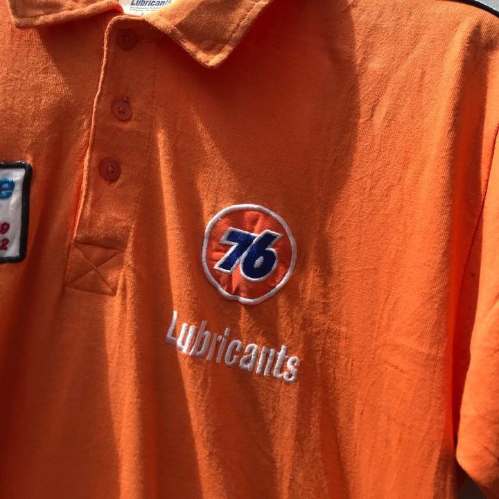 Vintage 76 Lubricants oil gasoline Iconic Polo Shirt Motor scooter Size US L / EU 52-54 / 3 - 6 Thumbnail