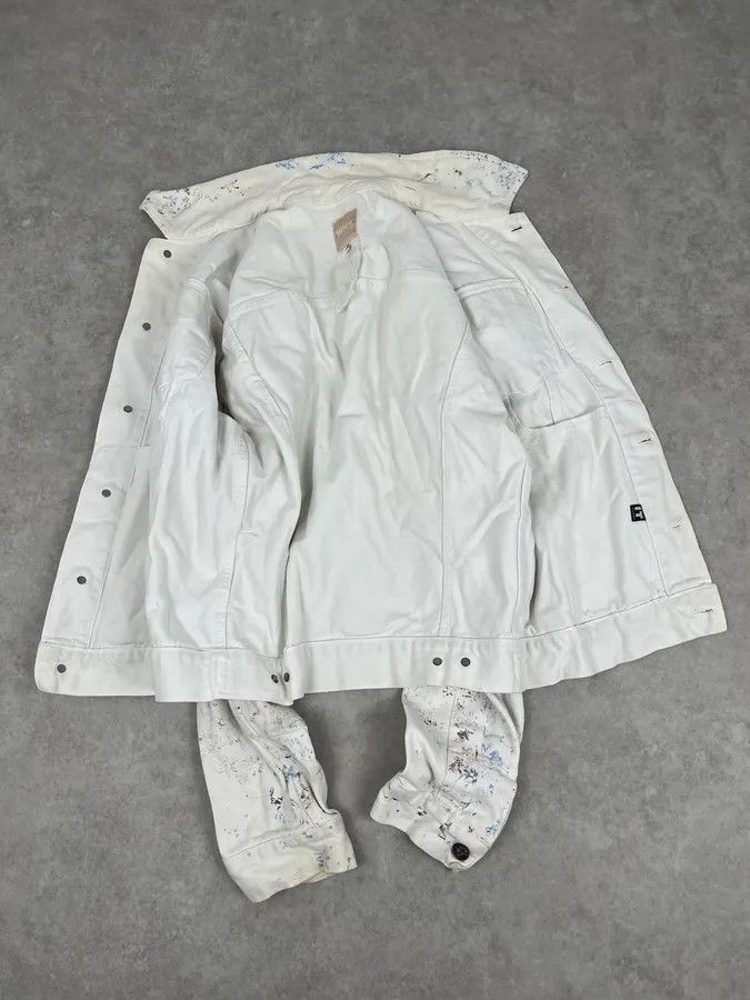 Versace Versace Royal Erased White Denim Jacket Size US S / EU 44-46 / 1 - 8 Thumbnail