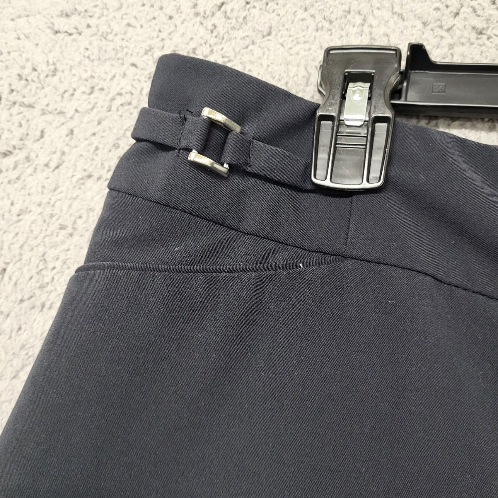 Vintage Zac & Rachel Women's Size 12 Flat Front Stretch Dress Pant Black Onyx Casual Dress Pants Wide-Leg Regular Fit Size 34" / US 12 / IT 48 - 6 Thumbnail