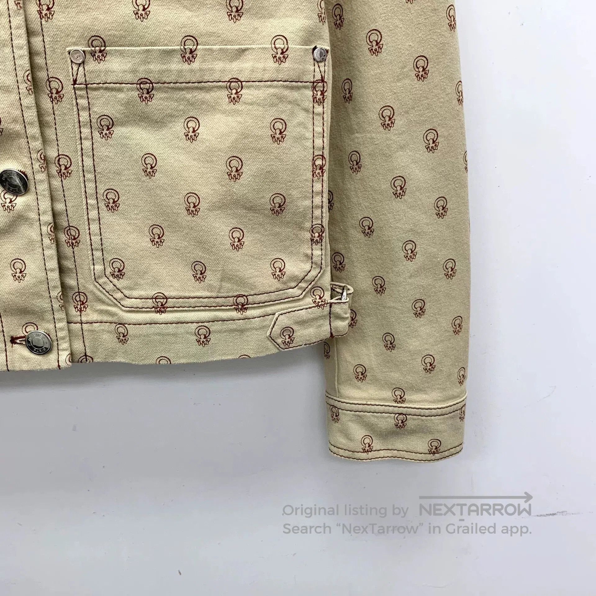 Hermes Hermes Cliquetis Brown Cotton Jacket. Size XS / US 0-2 / IT 36-38 - 4 Thumbnail