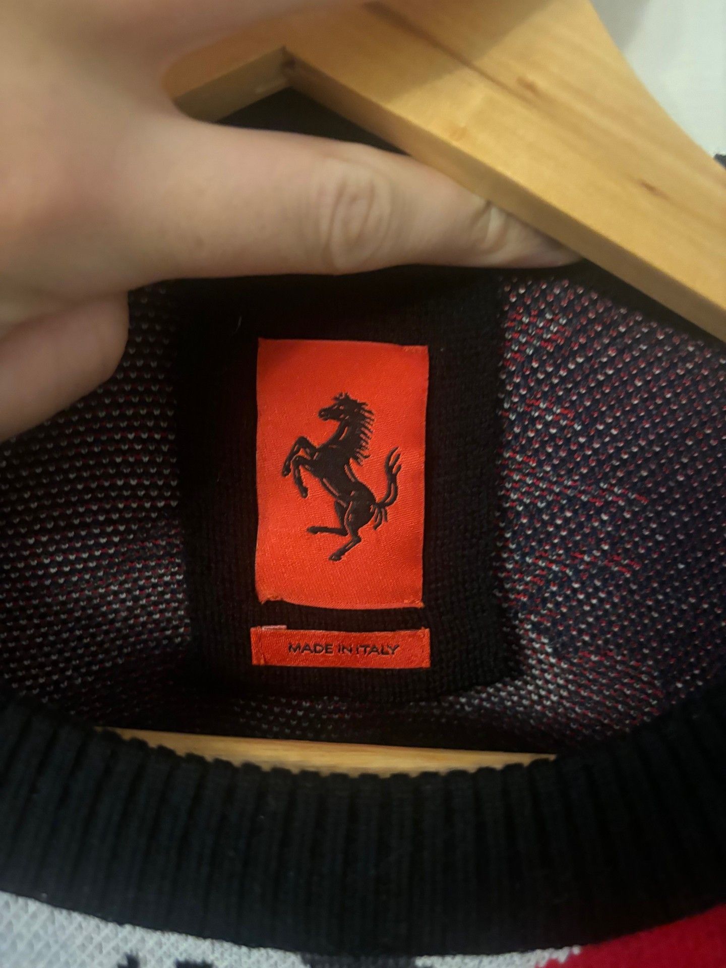 Ferrari Jacquard Logo Motif Jumper