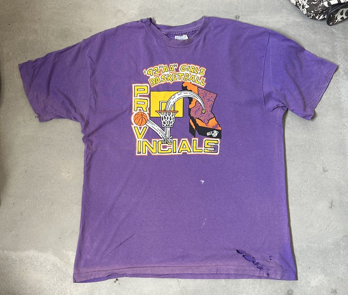 Vintage VINTAGE BASKETBALL DISTRESSED TEE Size US L / EU 52-54 / 3 - 1 Thumbnail
