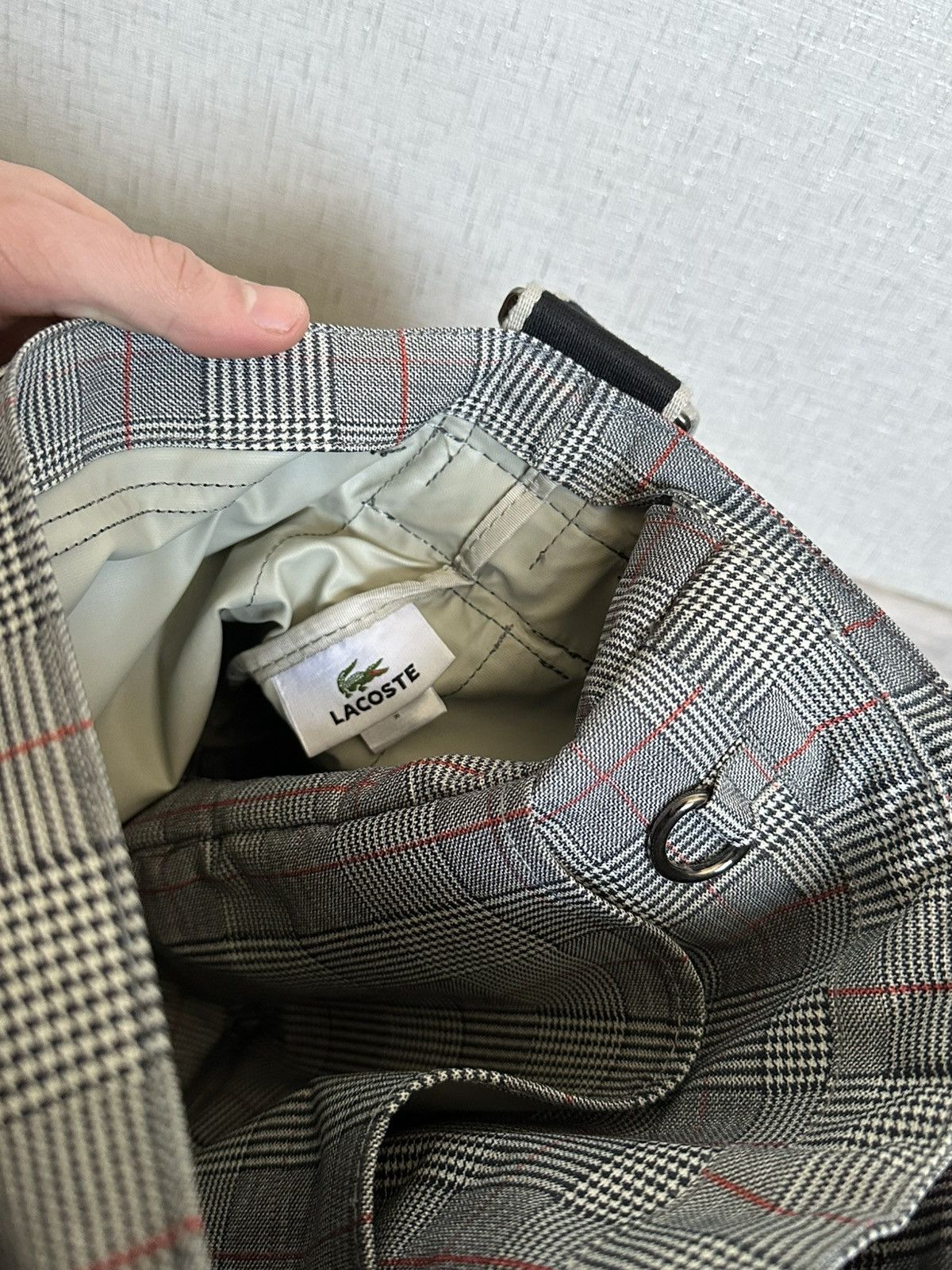 Lacoste × Vintage Vintage Lacoste Bag Laptop Rare Retro Grey Campus Size ONE SIZE - 17 Thumbnail