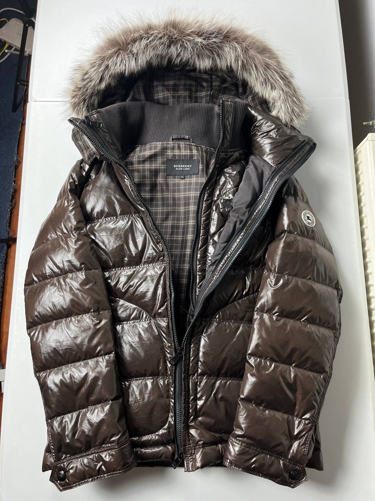 Burberry 00’ Japanese Burberry fur puffer jacket Size US L / EU 52-54 / 3 - 1 Thumbnail