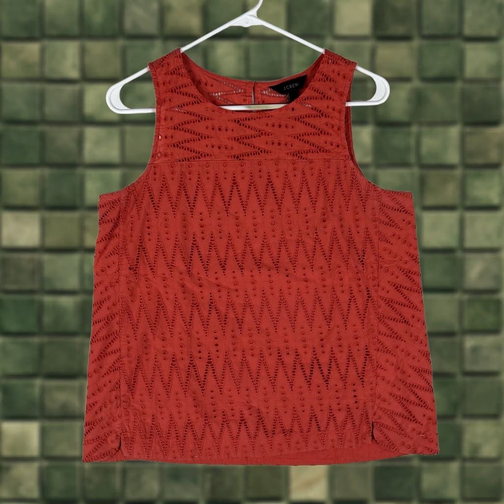 J.Crew J. Crew Sleeveless Top Womens Size 8 Orange Pleated Tanktop Summer Beach Shirt Tunic Delightly? Size M / US 6-8 / IT 42-44 - 1 Thumbnail